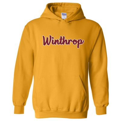 AH1240 - Winthrop Eagles Basic Script Hoodie - X-Large - Gold