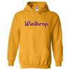 AH1240 - Winthrop Eagles Basic Script Hoodie - X-Large - Gold view 1