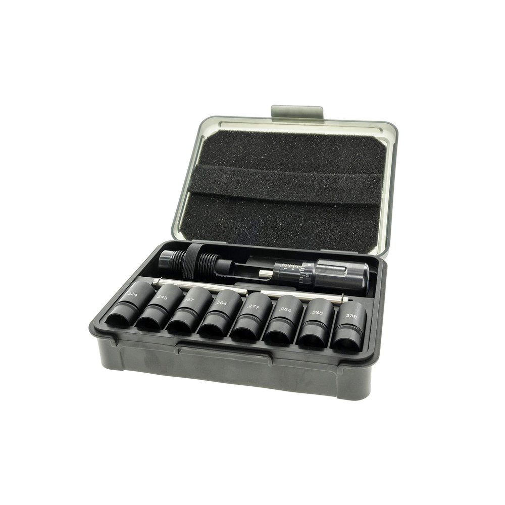 Frankford Arsenal Universal Bullet Seating Die for .224 to .338 Caliber with Micrometer Stem and Storage Case for Reloading, Black