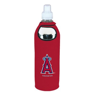 Angels 1/2 Liter Water Bottle Neoprene Beverage Insulator Holder Cooler with Clip Baseball