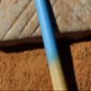 BamBooBat Adult Maple/Bamboo Hybrid Baseball Bat, Light Blue Handle/Natural Barrel 271 Balanced, 31" view 4