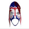 ESCORPION Lycra (PRO-FIT) Adult Lucha Libre Wrestling Mask (Pro-Lycra) - Blue & White with Red Mask - Mascara de Lucha Libre Mexicana view 1