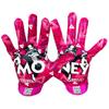 Battle Sports MM 1.0 Pink Wide Receiver Football Gloves, Ultra Stick Adult & Youth Gloves - Adult X-Large, Pink view 2