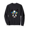Autism Awareness Boston Terrier Dog Puzzle Boys Kids Sweatshirt view 1