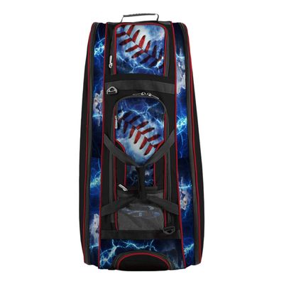 Boombah Beast Rolling Bat Bag 2.0-40" x 14" x 13" - The Natural Black/Red/White - Holds 8 Bats, Glove and Shoe Compartments