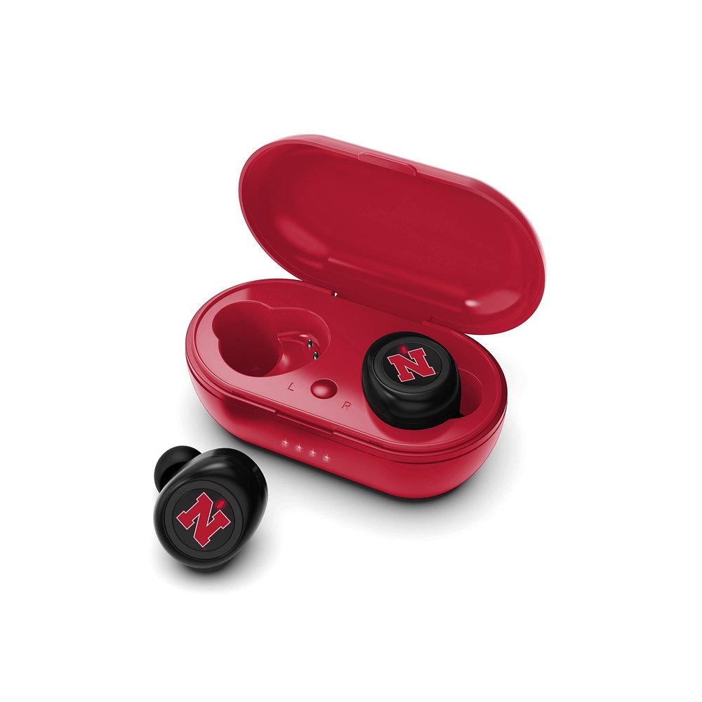 NCAA Nebraska Cornhuskers True Wireless Earbuds, Team Color