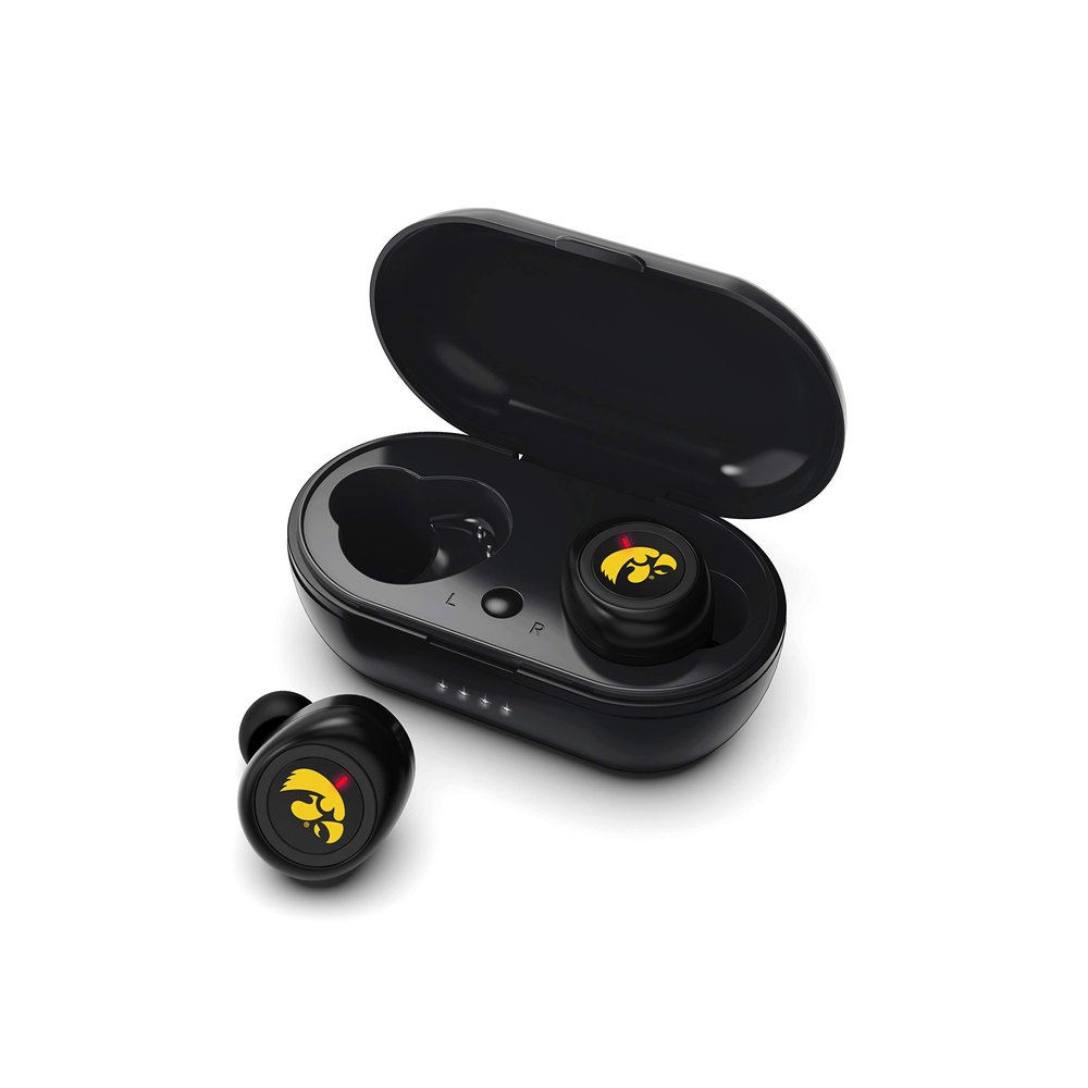 NCAA Iowa Hawkeyes True Wireless Earbuds, Team Color