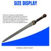 SANZ 26-Inch Damascus Gladius Sword with Fuller  Hand-Forged Roman Gladiator Sword Real with Grooved Wood Handle, Brass Spacers & Leather Sheath for Display & Collectors view 2