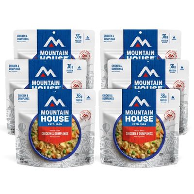 Mountain House Chicken & Dumplings Freeze Dried Backpacking & Camping Food |6-Pack