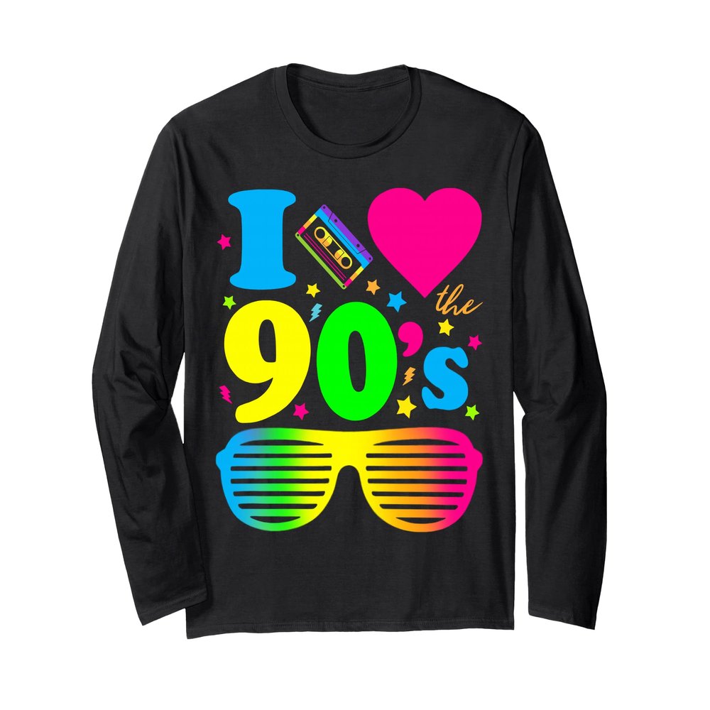 1990's 90s I Heart the Nineties Long Sleeve T-Shirt