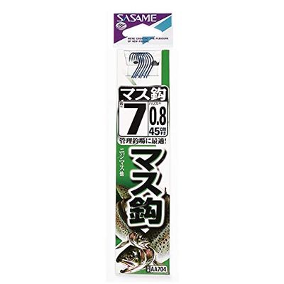 Sasame Needle AA704 Trout Hook, Blue, with Thread, No. 6 - 0.8
