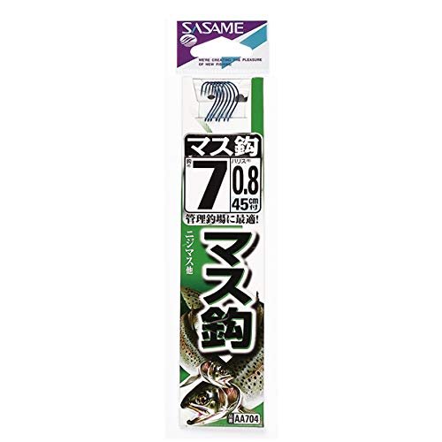 Sasame Needle AA704 Trout Hook, Blue, with Thread, No. 6 - 0.8