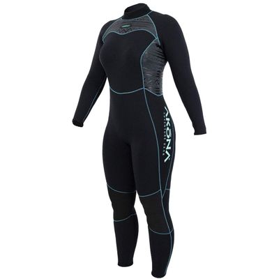 AKONA Womens 7mm Cold Water Full Suit. Quantum Strech Neoprene. Designed to Keep You Warm in The Cold Water for Scuba, Snorkeling, Paddle Boarding, Kayaking, Surfing - 7