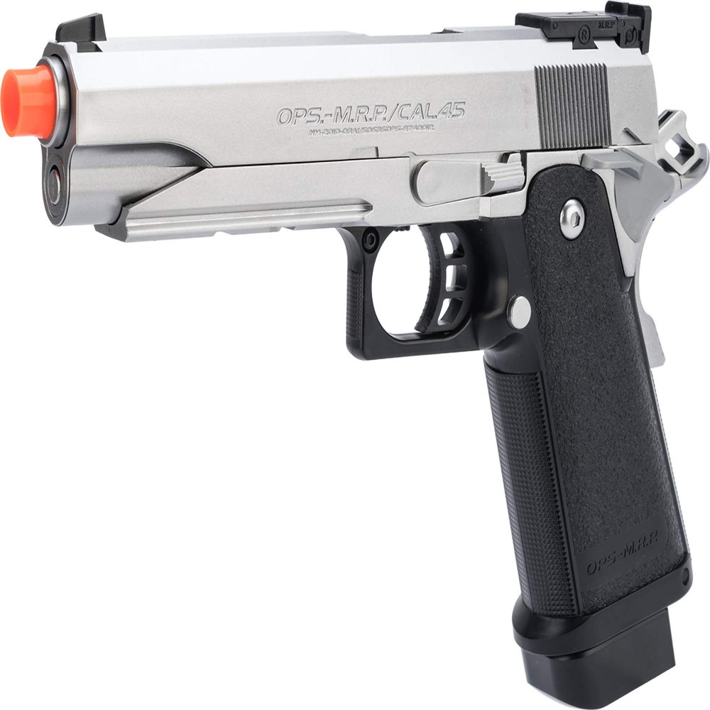 Evike Airsoft - Tokyo Marui Hi-CA.PA 5.1 SV AEP Electric Blowback Airsoft PIS.tol (Color: Silver)