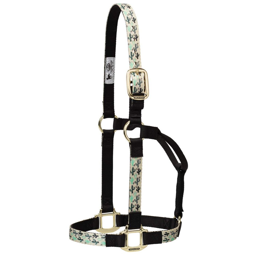 Weaver Leather Non-Adjustable Patterned Nylon Horse Halter, Cactus, Small