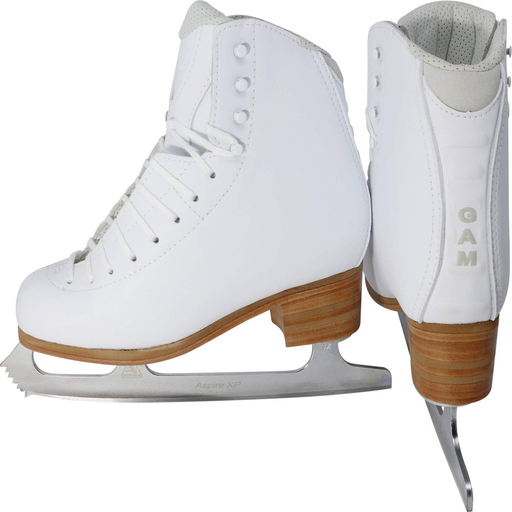 Jackson Ultima Figure Ice Skates GAM Silver Label 780 + Aspire XP Blades Adult - Women Narrow 6.5