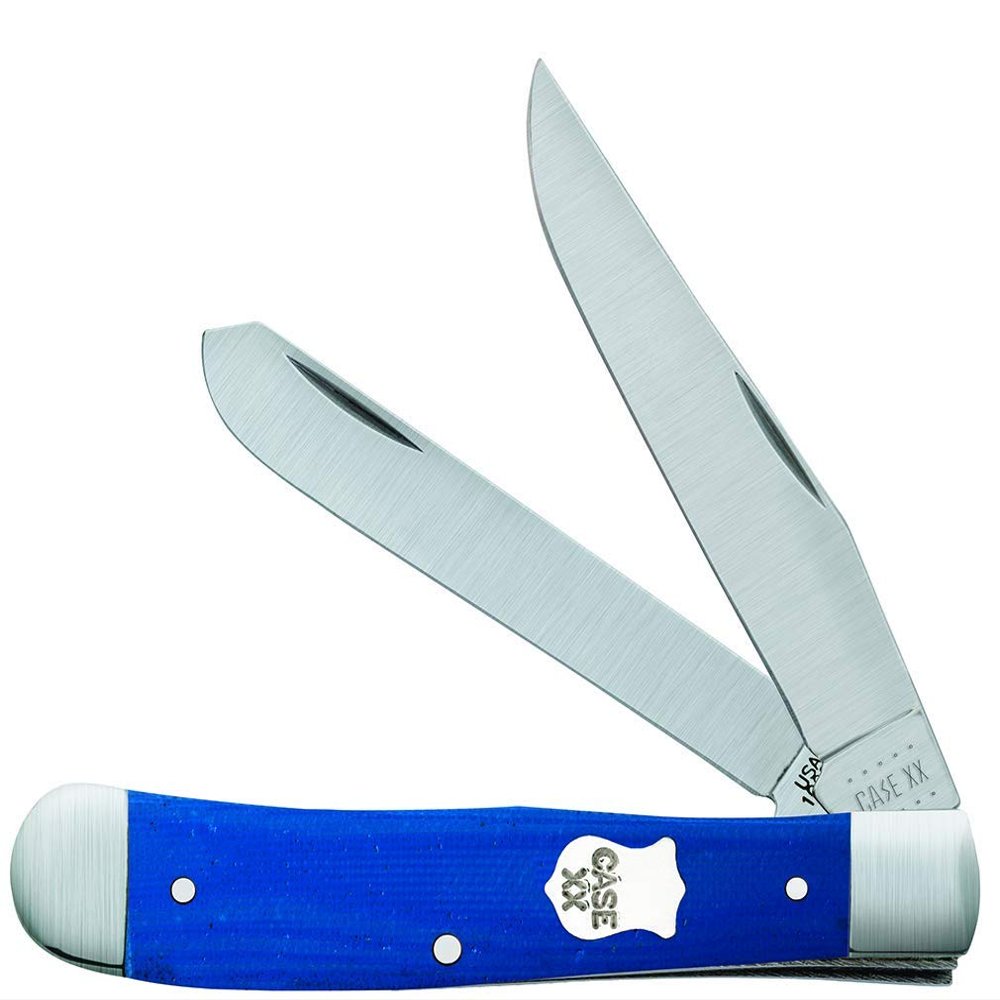 Case WR XX Pocket Knife Trapper - Blue G-10 Item #16740 - (10254 SS) - Length Closed: 4 1/8" Inches