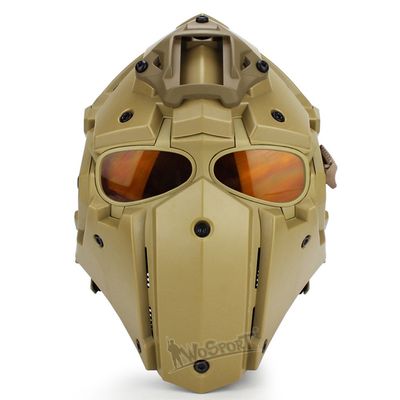 Tactical Airsoft Full Face Protection, Terminator Helmet with Mask Goggles. Used for Military Role-Playing Movie Props Hunting Paintball Shooting