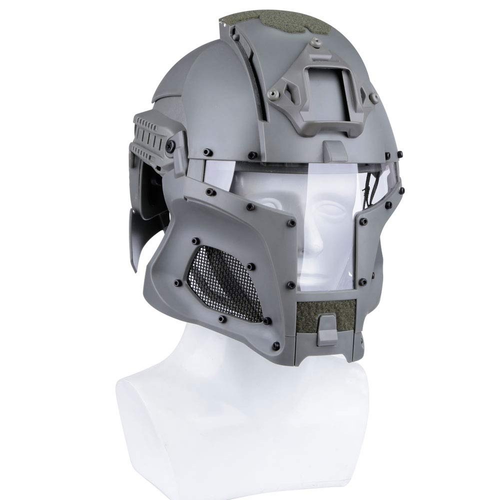 Tactical Military Airsoft Paintball PC Lens Tactical Helmet, Airsoft Paintball Full Face Mask Helmet