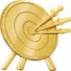Archery Pins, Gold Archery Target Lapel Pins, 50 Pack view 1