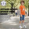 36 Pairs Of Yacht & Smith Wholesale Kids Crew Socks, Childrens Cotton Casual Crew Socks Size 4-6 (Gray) view 3