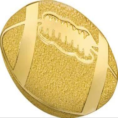 Crown Awards Football Pins, Shiny Gold Chenille Football Lapel Pin, 20 Pack Prime