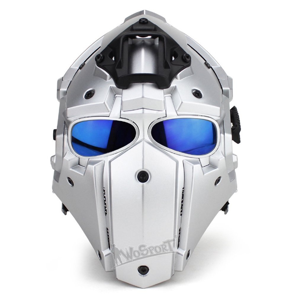 Tactical Airsoft Full Face Protection, Terminator Helmet with Mask Goggles. Used for Military Role-Playing Movie Props Hunting Paintball Shooting