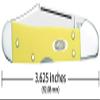 Case WR XX Pocket Knife Mini Copperlock Yellow Synthetic Cv Item #30116 - (31749L Cv) - Length Closed: 3 5/8 Inches view 2