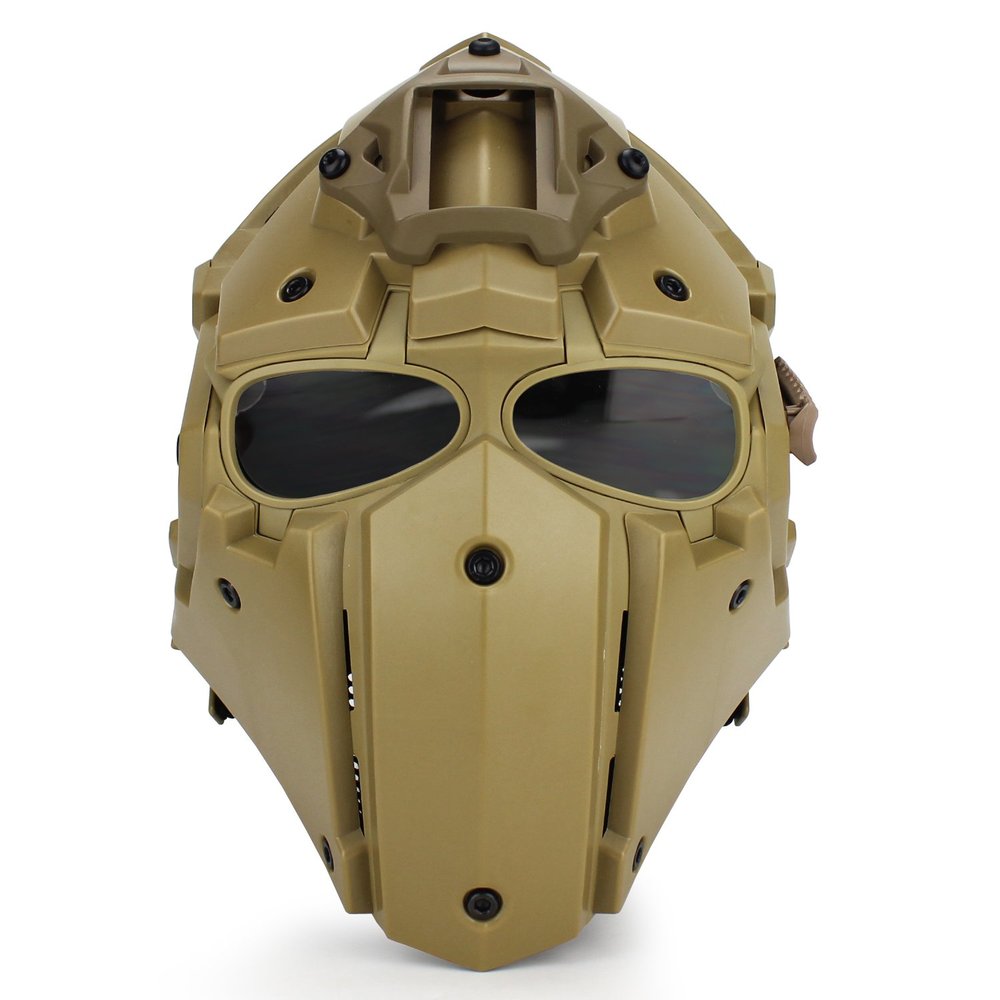 Tactical Airsoft Full Face Protection, Terminator Helmet with Mask Goggles. Used for Military Role-Playing Movie Props Hunting Paintball Shooting