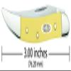 Case WR XX Pocket Knife Yellow Synthetic SS - Small Texas Toothpick Item #81095 - (310096 SS) - Length Closed: 3 Inches view 2