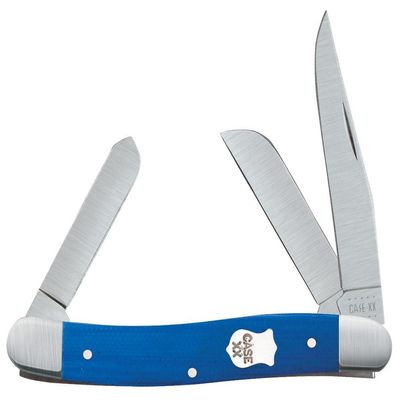 Case WR XX Pocket Knife Medium Stockman - Blue G-10 Item #16744 - (10318 SS) - Length Closed: 3 5/8 Inches