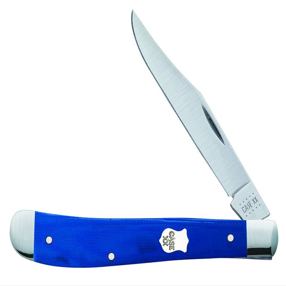 Case WR XX Pocket Knife Slimline Trapper - Blue G-10 Item #16746 - (101048 SS) - Length Closed: 4 1/8 Inches