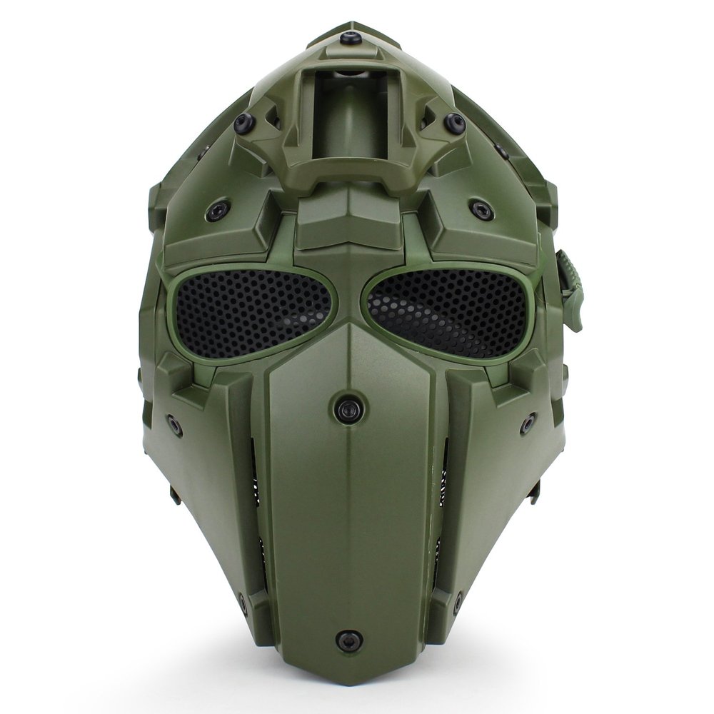 Tactical Airsoft Full Face Protection, Terminator Helmet with Mask Goggles. Used for Military Role-Playing Movie Props Hunting Paintball Shooting