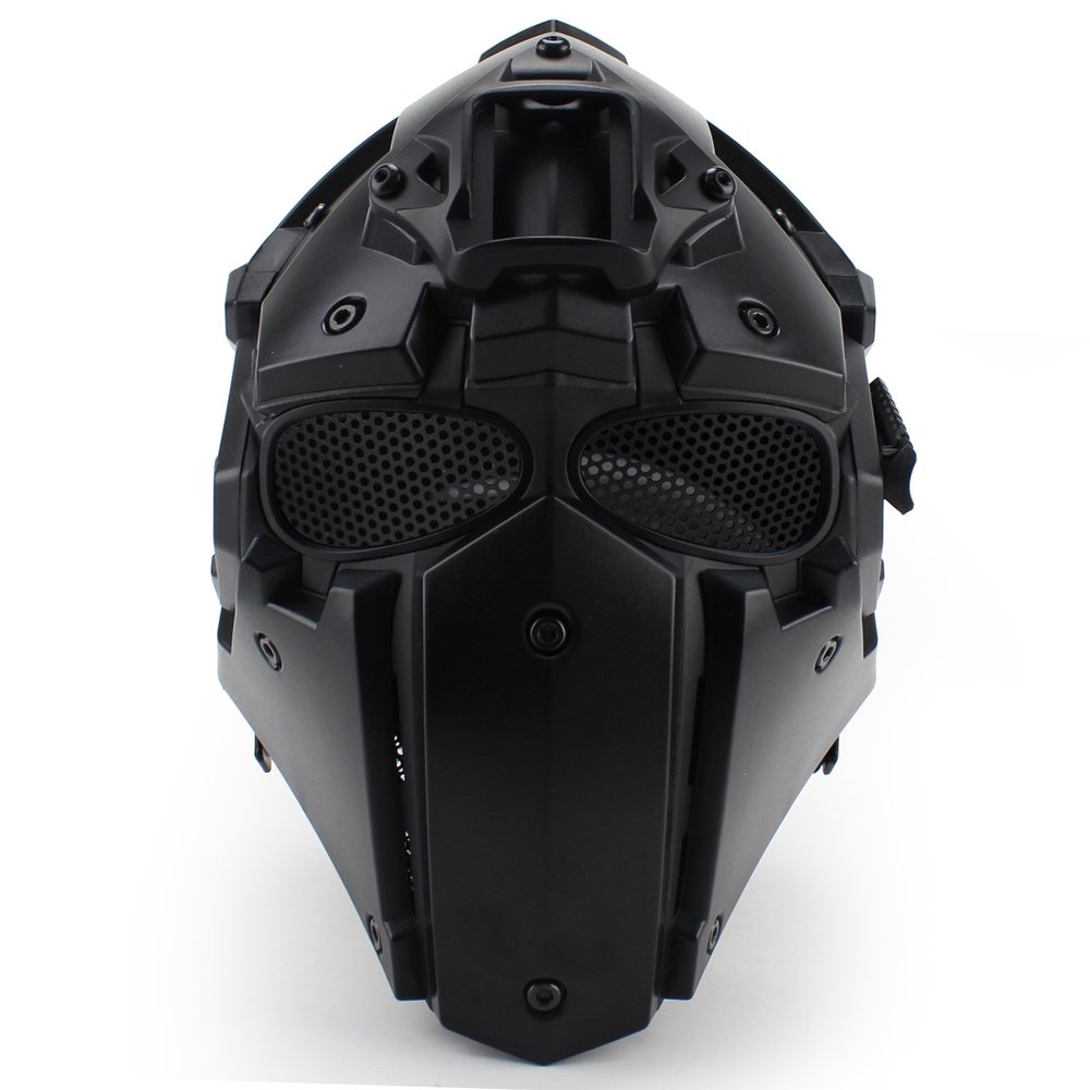 Tactical Airsoft Full Face Protection, Terminator Helmet with Mask Goggles. Used for Military Role-Playing Movie Props Hunting Paintball Shooting