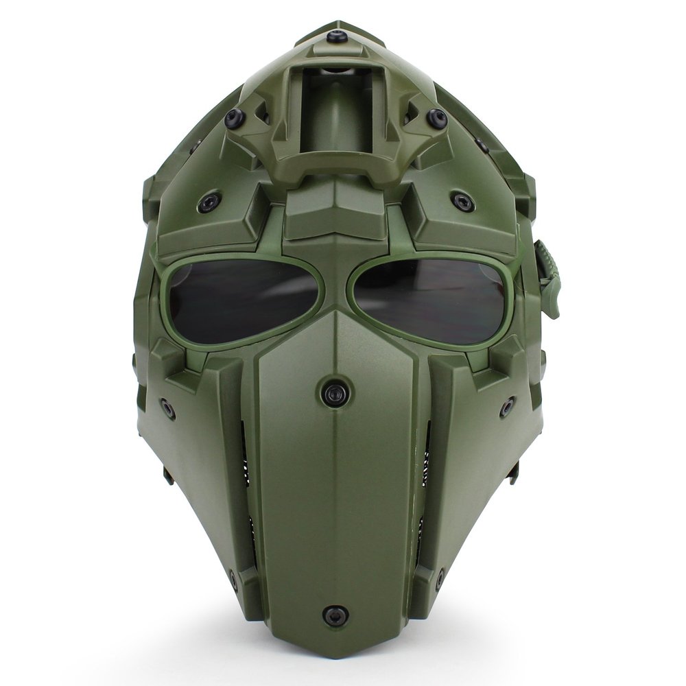 Tactical Airsoft Full Face Protection, Terminator Helmet with Mask Goggles. Used for Military Role-Playing Movie Props Hunting Paintball Shooting