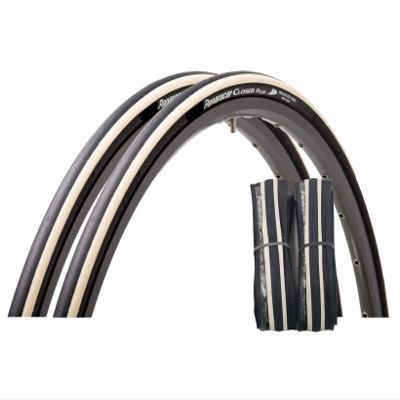 Panaracer F725-CLSP-W-2P Clincher Tires, 700 x 25C, White (for Road Bike, Cross Bike, Road Race, Commuting to Work or Touring, Simple Packaging, 2 Pieces, White Line