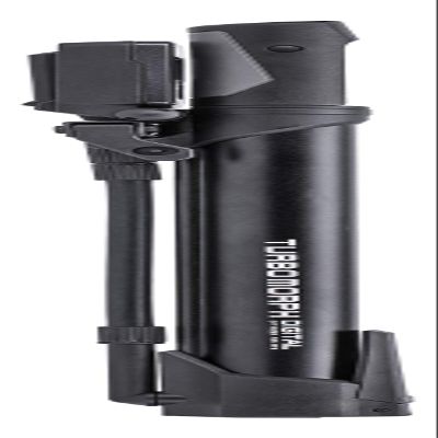 Topeak Turbo Morph Digital Mini Pump  Portable Bicycle Pump with Digital Gauge, 160 PSI, Presta/Schrader/Dunlop Compatible, Fold-Out Foot Peg, Flexible Hose, Mount Bracket Included
