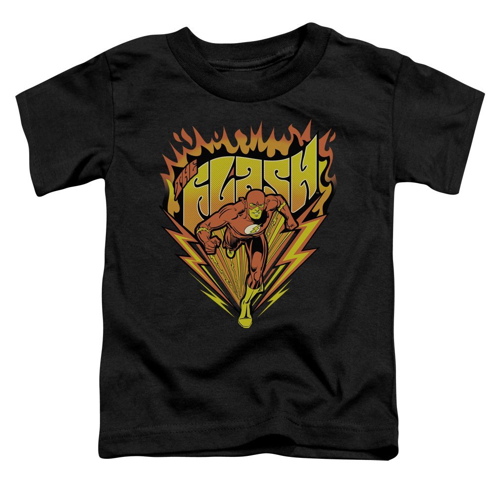 DC Flash Blazing Speed Unisex Toddler T Shirt for Boys and Girls, Medium (3T) Black