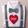 TIE G Paisley Suspender, Bow Tie, Pocket Square Set for Men's Tuxedo Suspenders : Adjustable Braces, Strong Enhanced 6 Clips (A Chacoal Grey Paisley) view 4