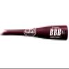 BAMBOOBAT by Pinnacle Sports Equipment INC. Adult Fungo Infield/Outfield Bamboo Baseball Bat, White Handle/Scarlet Barrel, 34" view 1