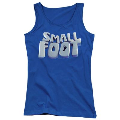 Trevco Smallfoot Smallfoot Logo Juniors' Sheer Fitted Tank Top, 2X-Large Royal Blue