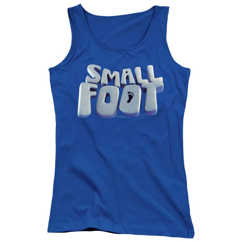 Trevco Smallfoot Smallfoot Logo Juniors' Sheer Fitted Tank Top, 2X-Large Royal Blue