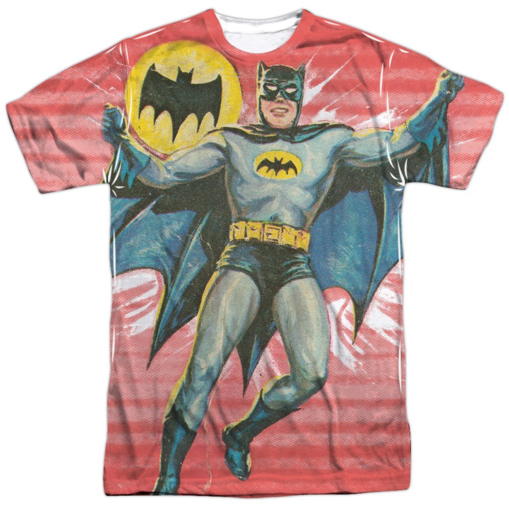 Batman Classic Tv Wrong Question Unisex Adult Front Only Sublimated T Shirt for Men and Women, Large White