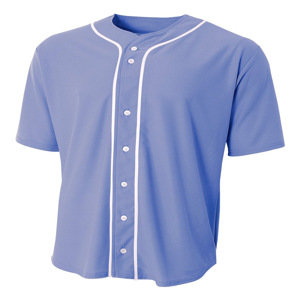 A4 Short Sleeve Full Button Baseball Jersey