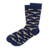 Alynn Men's Officially Licensed Navy Blue Naval Aviation Wings US Military Crew Dress Socks