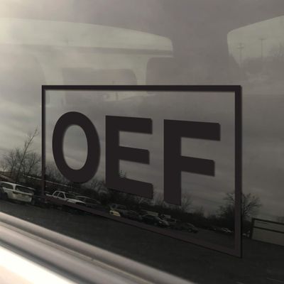 Operation Enduring Freedom OEF Veteran 10 Pack 3x5 Black Window Decal Lifetime Replacement Heavy Duty Die Cut Vinyl Veteran Bumper Sticker