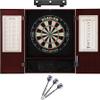 Viper Dead On Sisal Dartboard, Metropolitan Mahogany Cabinet, Underground The Raven Steel Tip Darts & Shadow Buster Dartboard Lights view 1