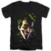 Batman Arkham Origins Joker Grim Unisex Adult V-Neck T Shirt for Men and Women, Small Black view 1