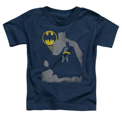 Batman Bat Knockout Unisex Toddler T Shirt for Boys and Girls, Large (4T) Navy