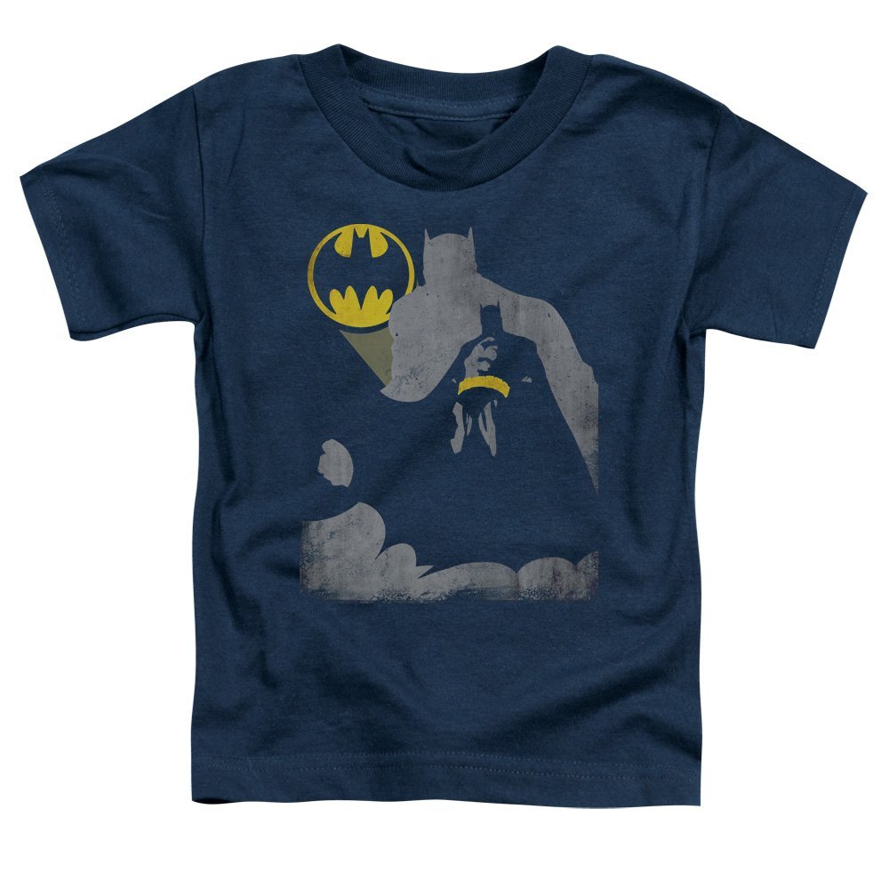 Batman Bat Knockout Unisex Toddler T Shirt for Boys and Girls, Large (4T) Navy